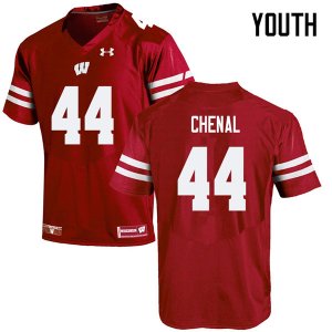 Youth Wisconsin Badgers NCAA #44 John Chenal Red Authentic Under Armour Stitched College Football Jersey DE31Z22HA